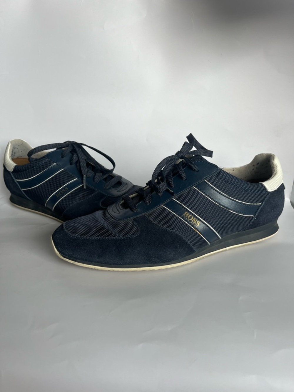 BOSS by Hugo Boss Men's Orlando Runn Sneakers in dark blue in size EUR 45/ 30 cm